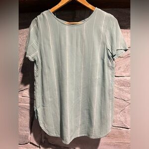Mint Green Striped Women's Top